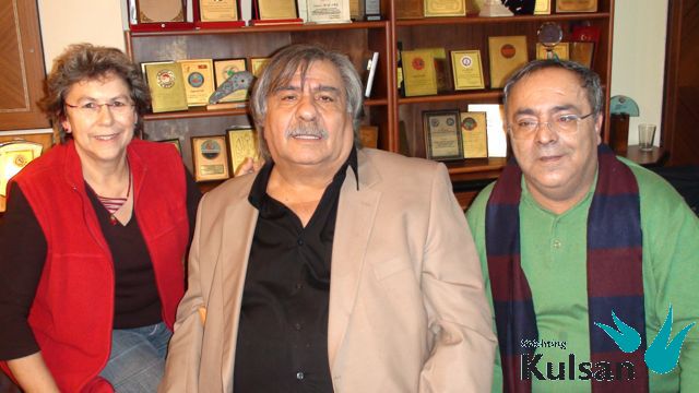 Arif Sag met Kulsan directie Veronica Divendal en Adnan Dalkiran